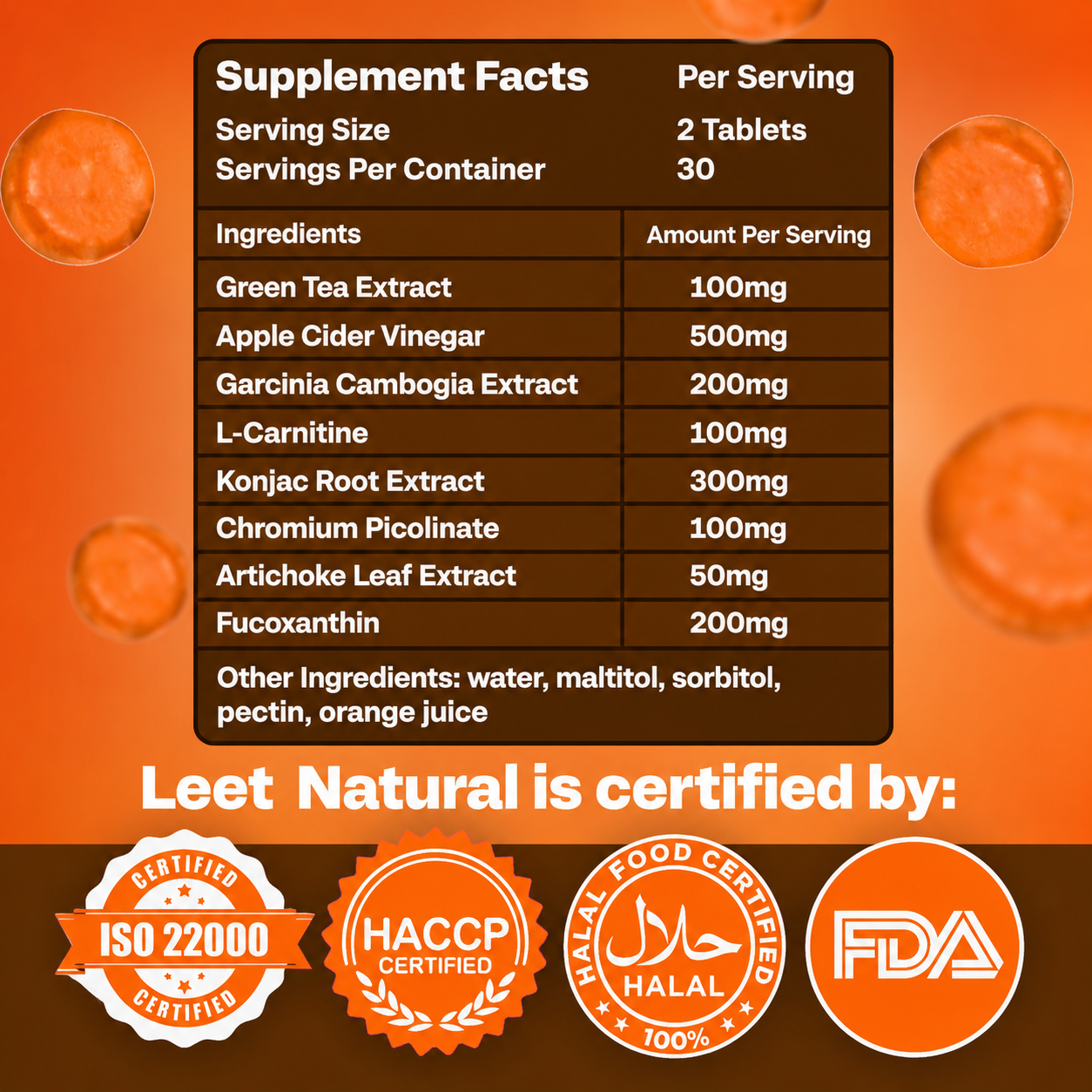 Leet Metabolism & Balance - 60 Gummies with Garcinia Cambogia